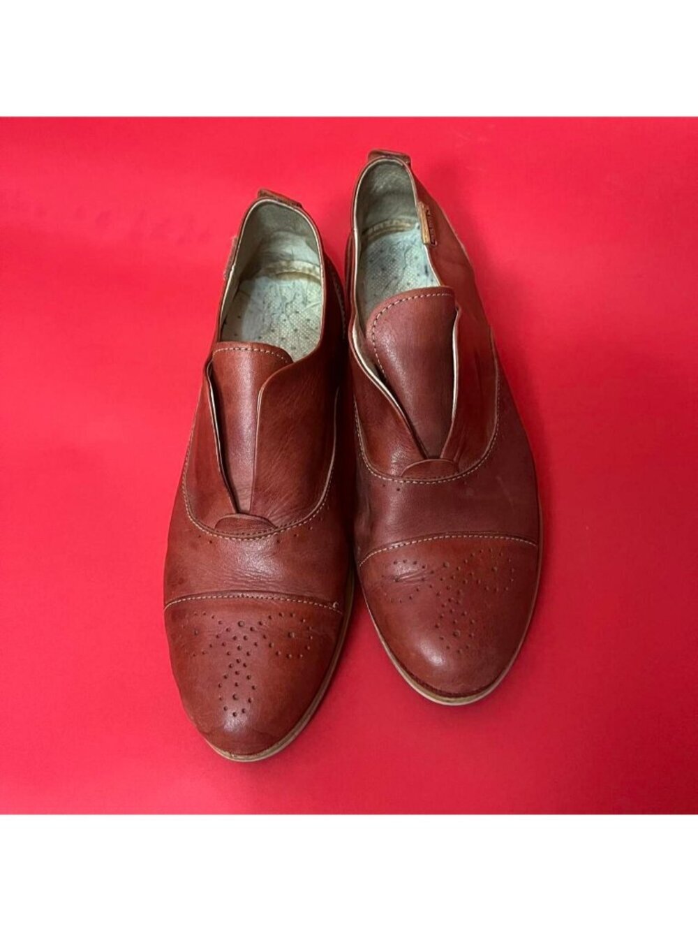 Pikolinos / burnt orange vintage flat shoes​​